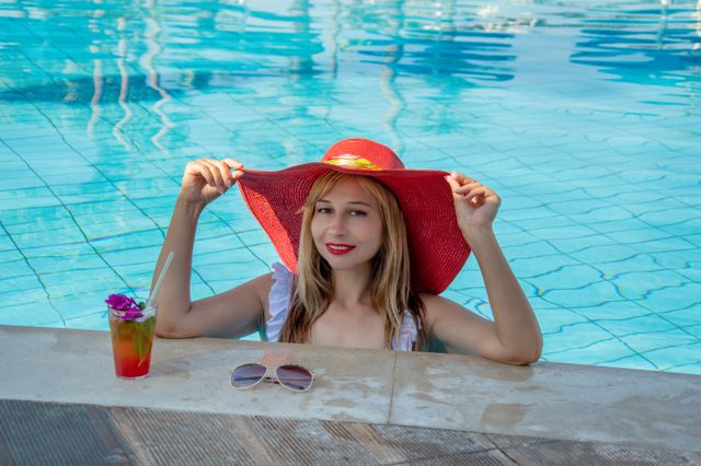 dívka ve vodě